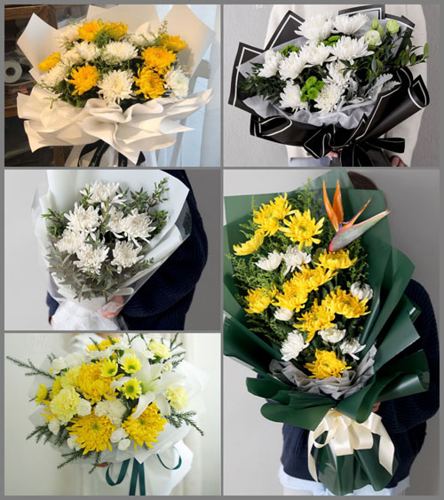 浙江省绍兴嵊州市崇仁镇茶亭岗村白事花束代送